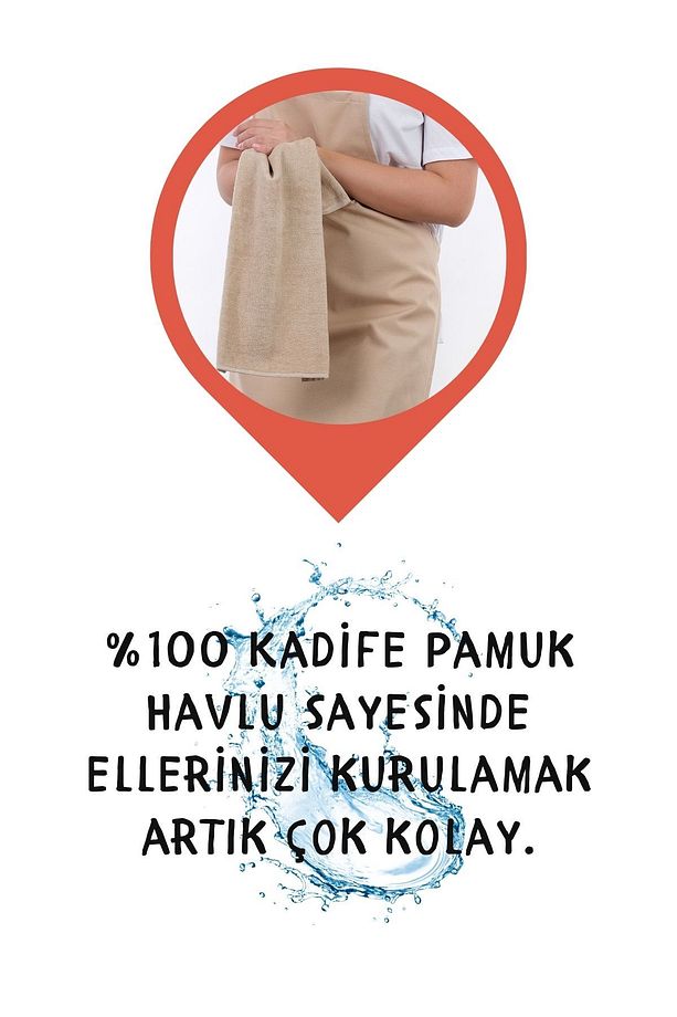 Star ayar askılı havlulu mutfak önlüğü seti (Havlulu önlük) - 6