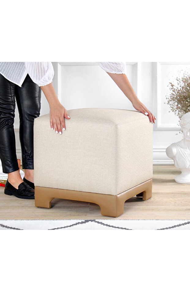 Lenover Puf - Krem Bej - 4