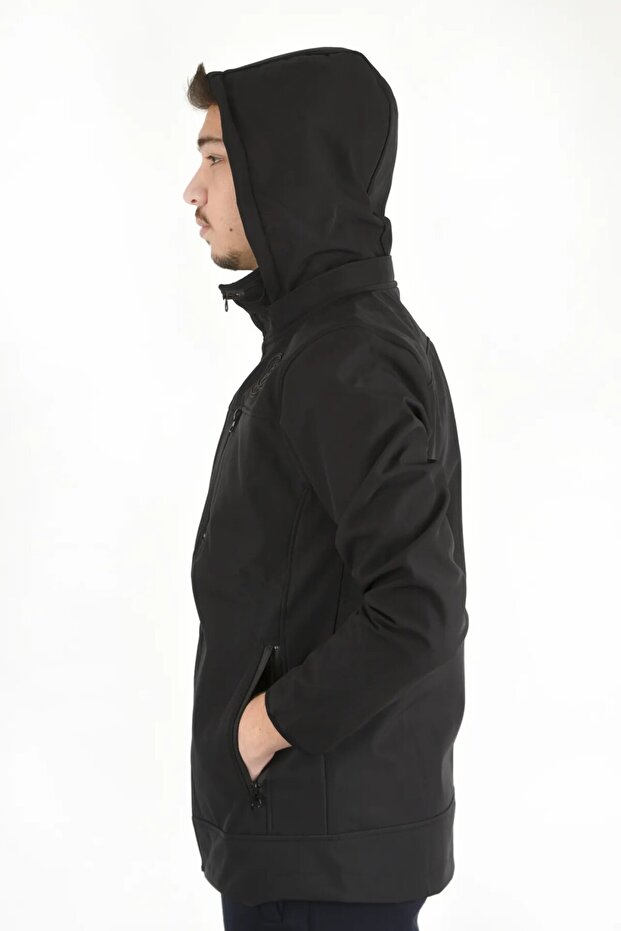 SİYAH SOFTSHELL MONT - 5