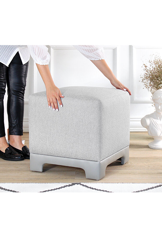 Lenover Puf - Gri - 4