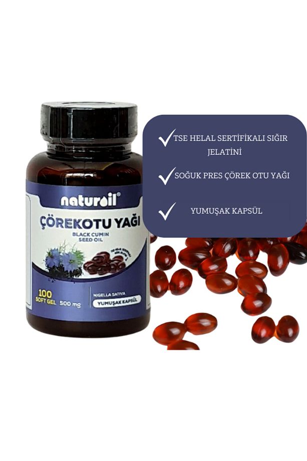 Çörekotu Yağı Softgel Kapsül 500mg 100 Adet - 3