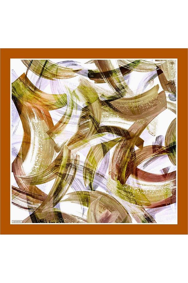 Taba Batik Desen Tivil İpek Eşarp 8932-31 - 5