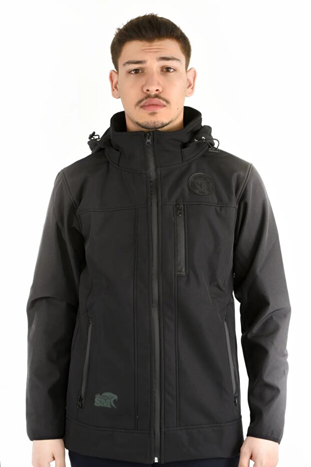 SİYAH SOFTSHELL MONT - 1