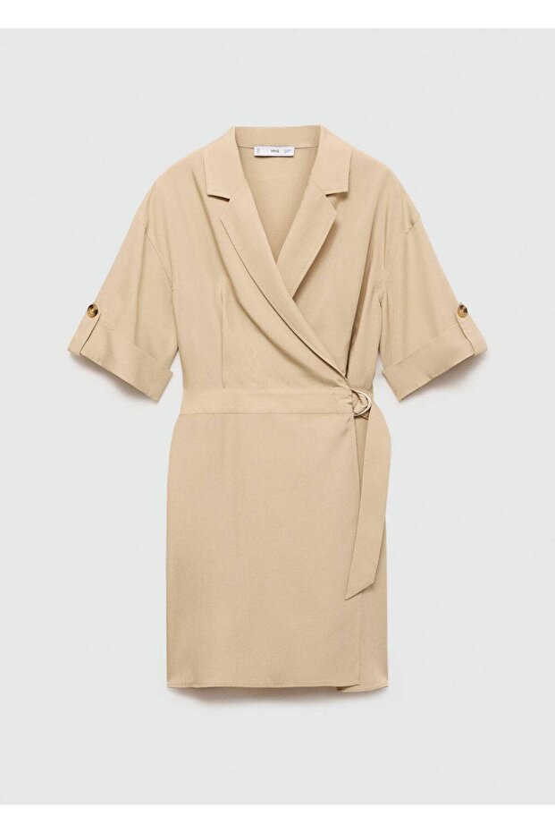 Kemerli liyosel elbise - 3