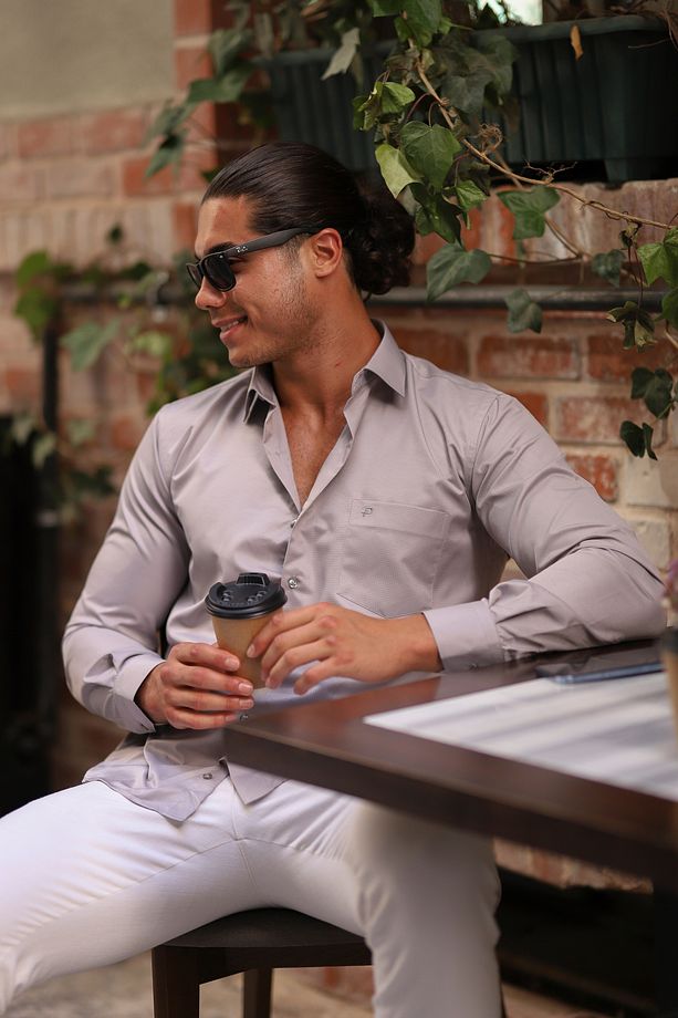 Regular Fit Soğuk Baskı Gömlek - 3