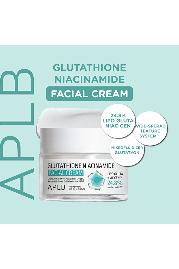 Facial cream with glutathione and niacinamide, APLB, 55ml
