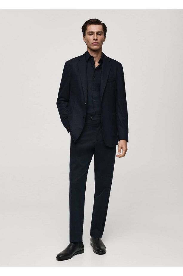 Regular kesim yün karışımlı blazer ceket - 2