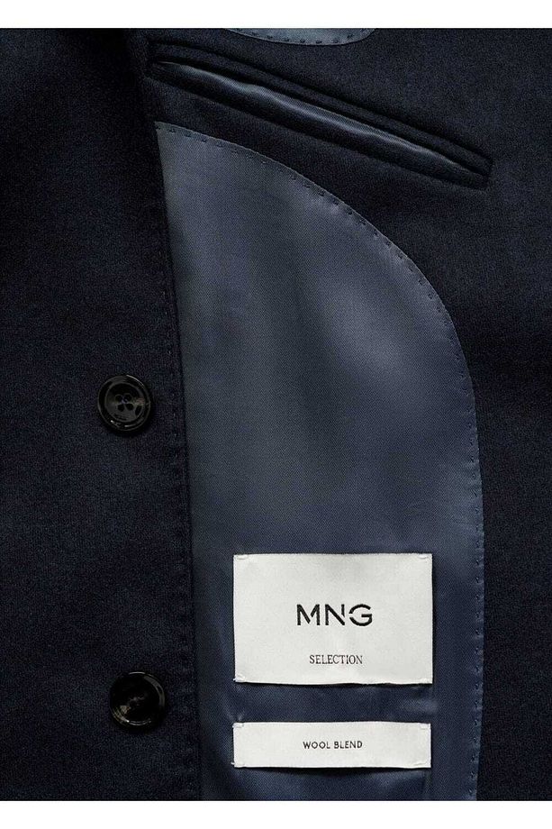 Regular kesim yün karışımlı blazer ceket - 8