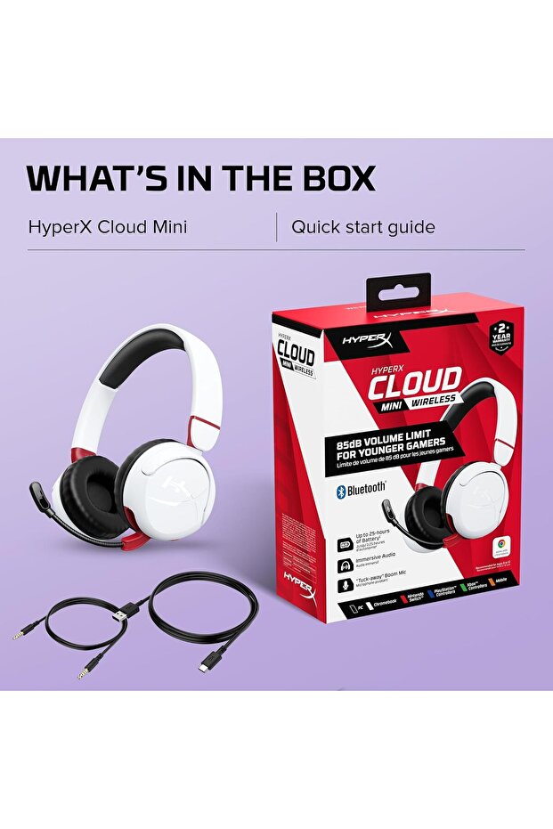 Cloud Mini - Kablosuz Oyun Kulaklığı (Beyaz) - 8