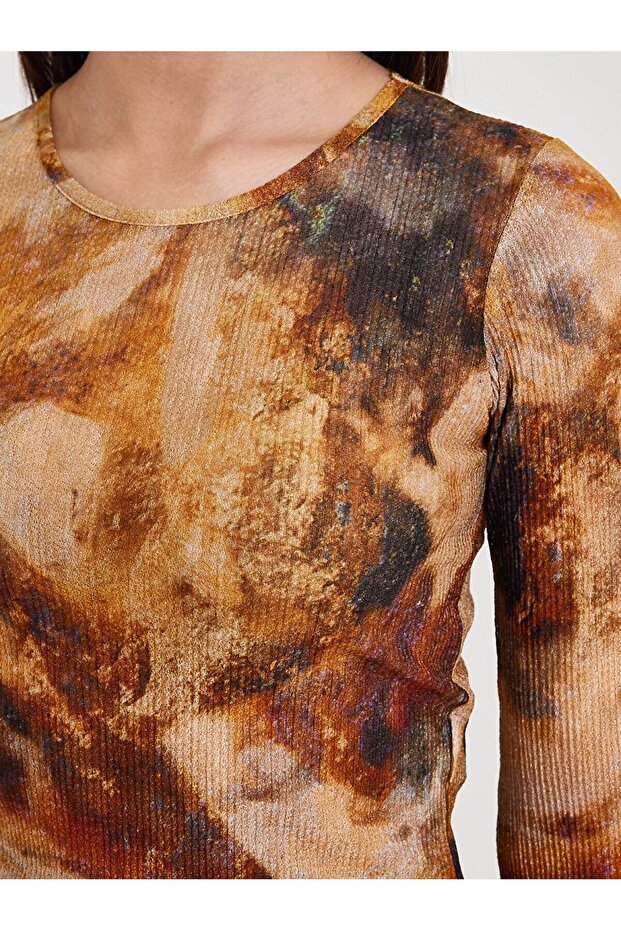 Desenli Fitilli Sweatshırt - 5