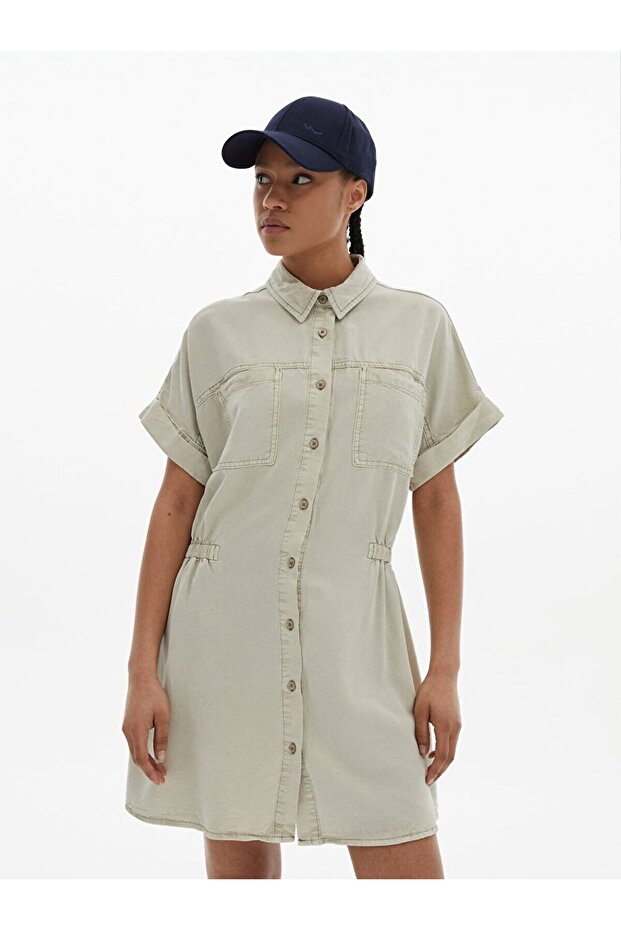 Denım Gri Elbise - 7