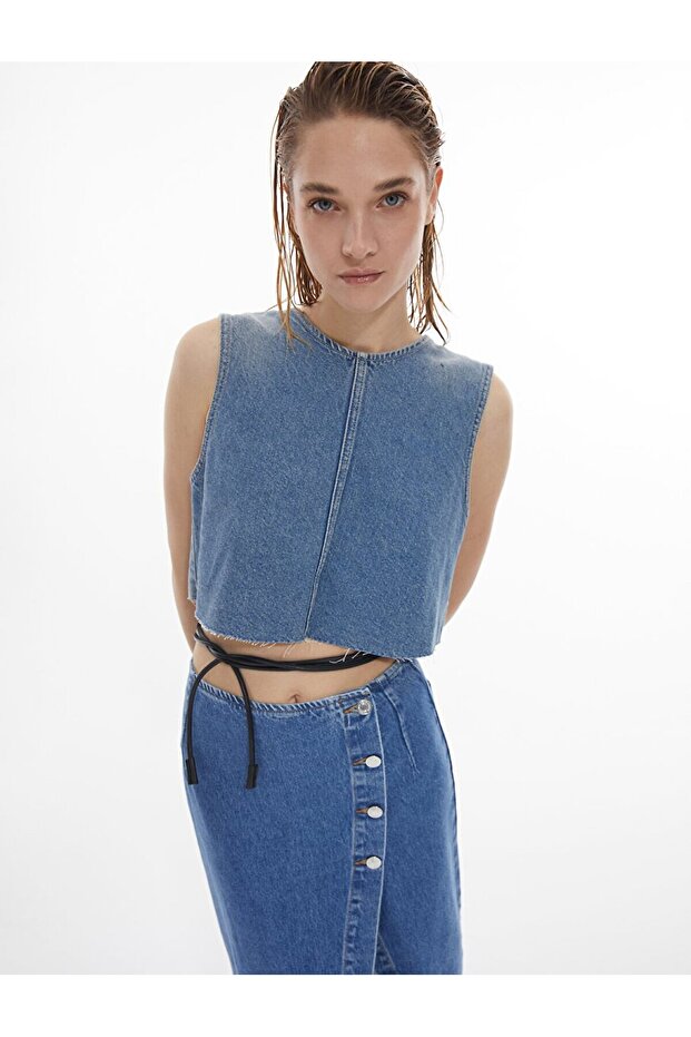 Helena Crop Jean Bluz - 2