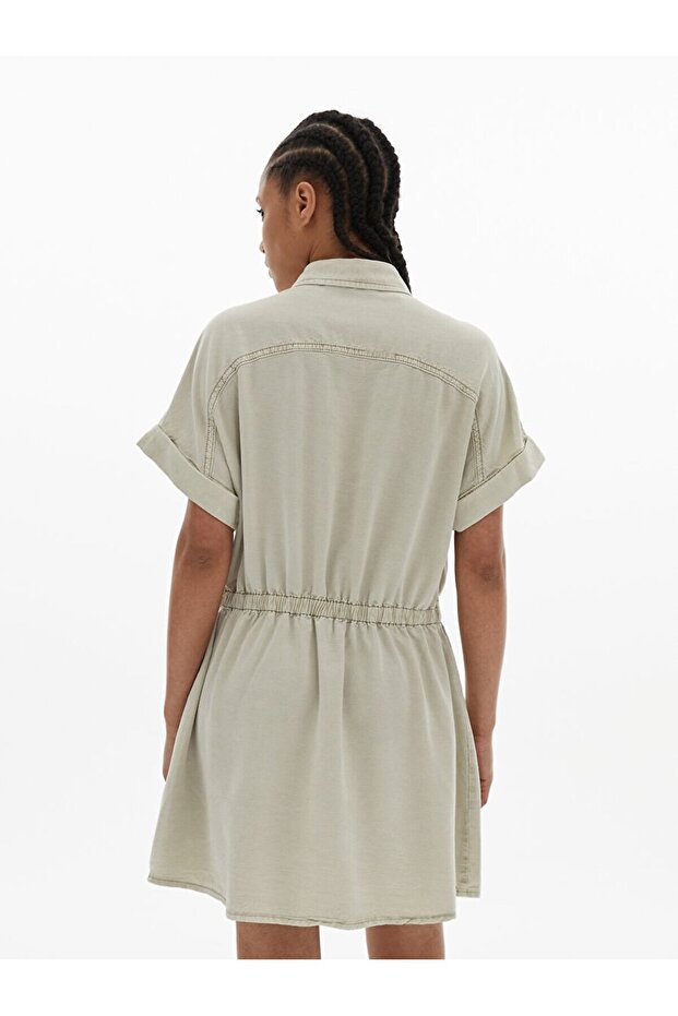 Denım Gri Elbise - 3