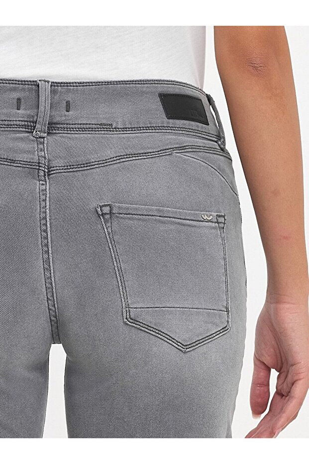 Rosına Orta Bel Jean Şort - 5