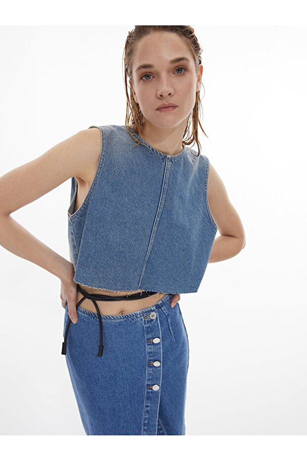 Helena Crop Jean Bluz - 4