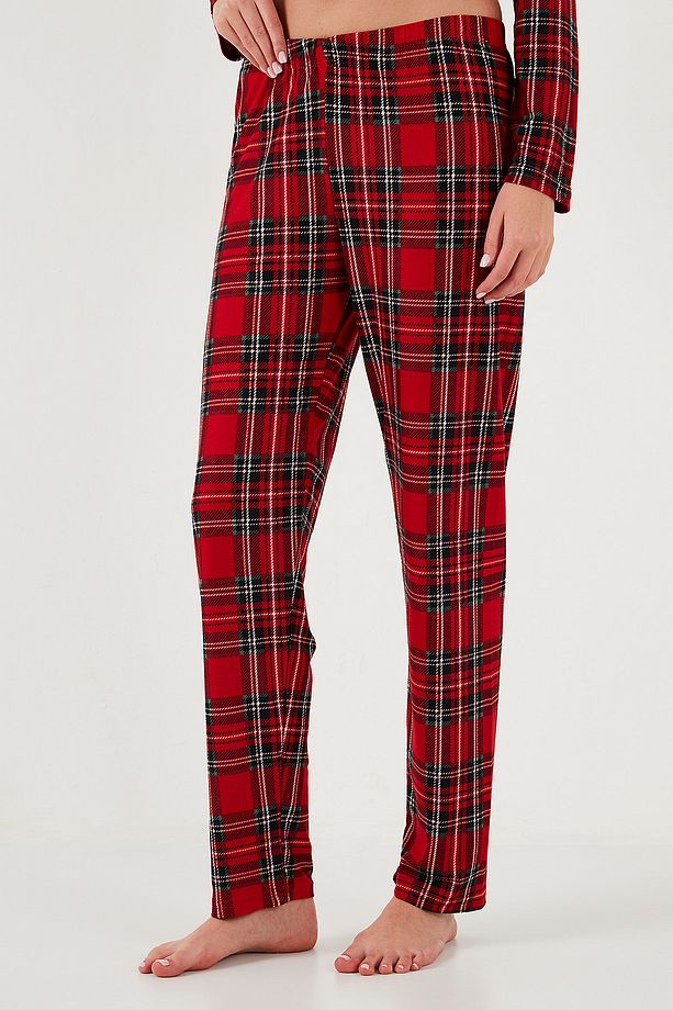 Streç Regular Fit Apaş Yaka Beli Lastikli Pijama Takımı Pijama Takımı 65720501 - 8