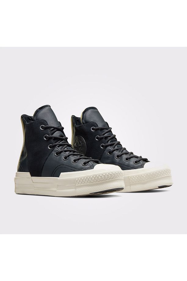 Chuck 70 Plus Mixed Material Unisex Siyah Sneaker - 2