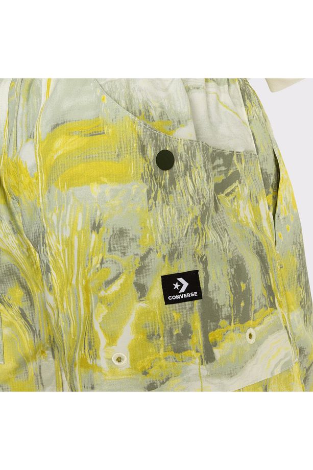 Marble Print Utility Erkek Krem Şort - 4