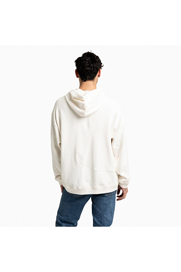 Dynamic Blocking Pullover Erkek Beyaz Hoodie - 2