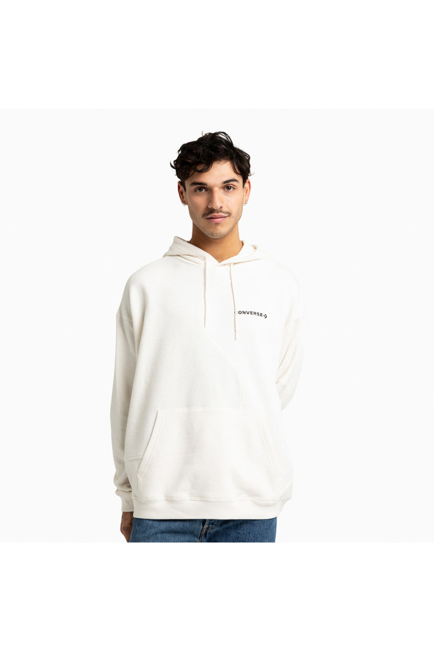 Dynamic Blocking Pullover Erkek Beyaz Hoodie - 1