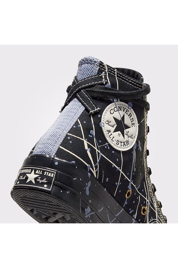 Chuck 70 Paint Splatter Kadın Siyah Sneaker - 6