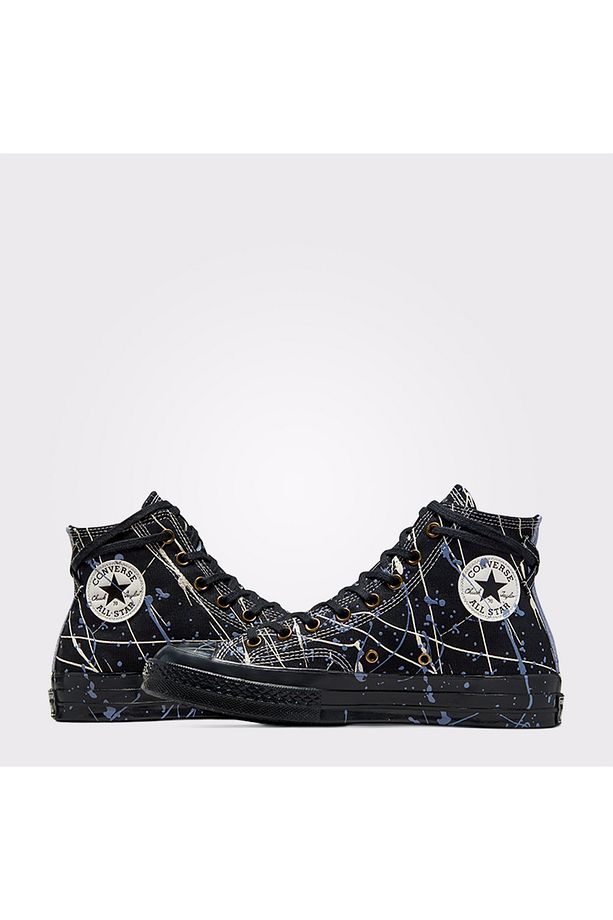 Chuck 70 Paint Splatter Kadın Siyah Sneaker - 4