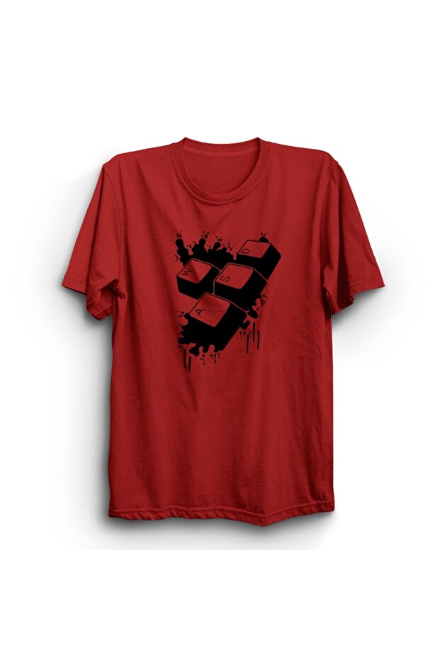 Wasd Letters, Gamer, Computer, Game, Player, Gaming 100% Cotton T-Shirt