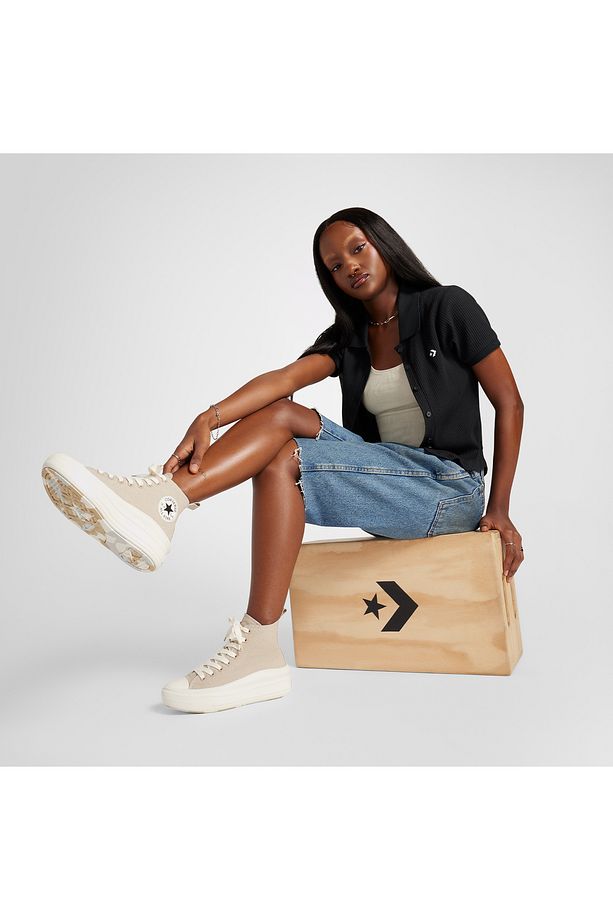 Chuck Taylor All Star Move Platform Kadın Bej/siyah Sneaker - 3
