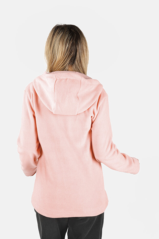 Kadın Kapüşonlu Sweatshirt Pembe - 2