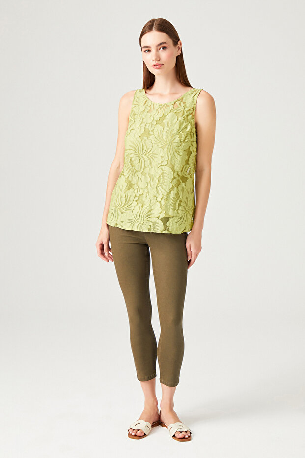 Kolsuz Dantel Bluz - 2