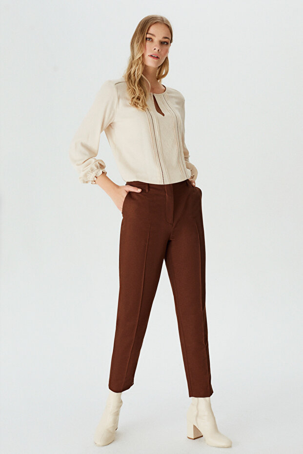 Havuç Form Bilek Boy Pantolon - 1