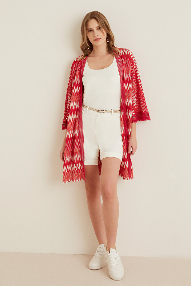 Püsküllü Raşel Kimono - 1