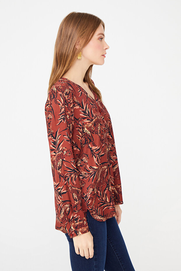 Dökümlü Detaylı Gömlek - 3