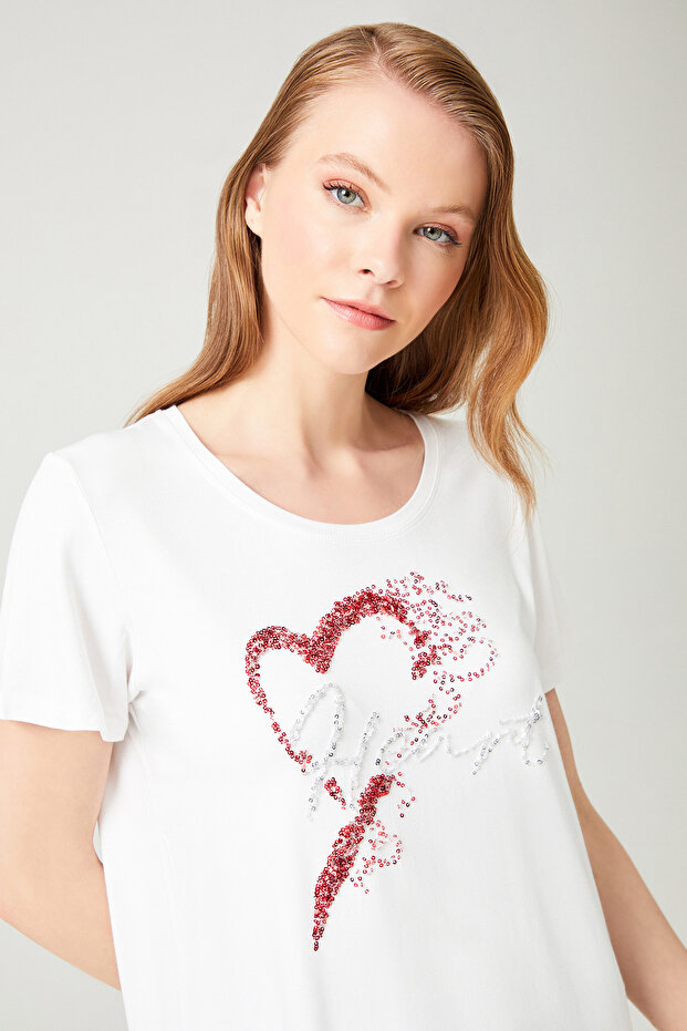 Pul İşlemeli T-shirt - 3