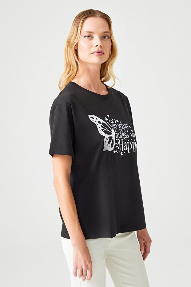 Önü Baskılı T-Shirt - 3