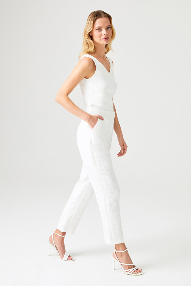 Dokulu Şık Pantolon - 5