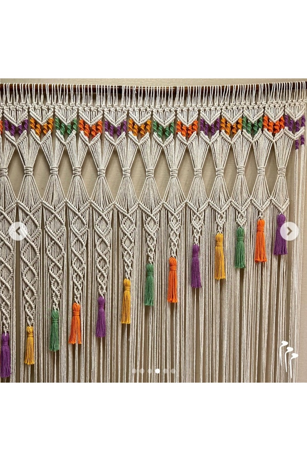 Renkli Detaylı Makrome Perde - 2