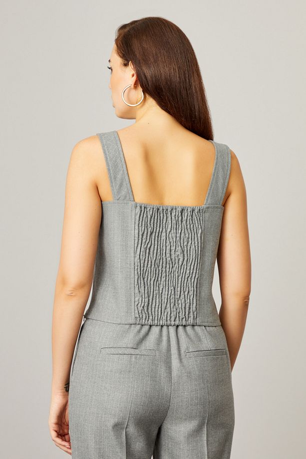 Geniş Askılı Crop Üst - 3
