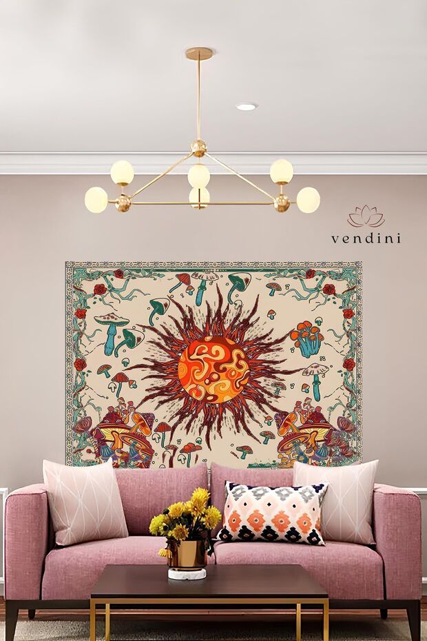 Kaliteli Kumaş , Canlı Renkler Duvar Örtüsü Duvar Halısı Wall Tapestry - 2