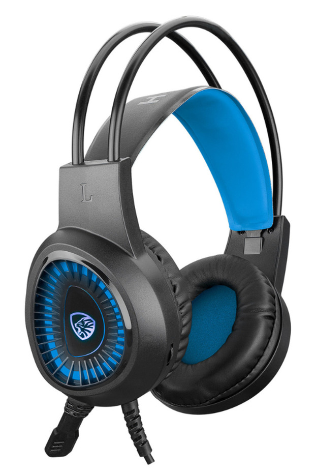 LEGEND Mavi 3,5mm Profesyonel Mavi Işıklı Gaming Oyuncu Mikrofonlu Kulaklık - 2