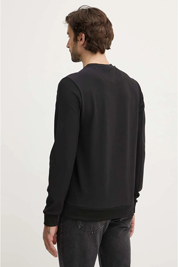 Erkek TECH Stretch CN Sweatshirt - Siyah - 4