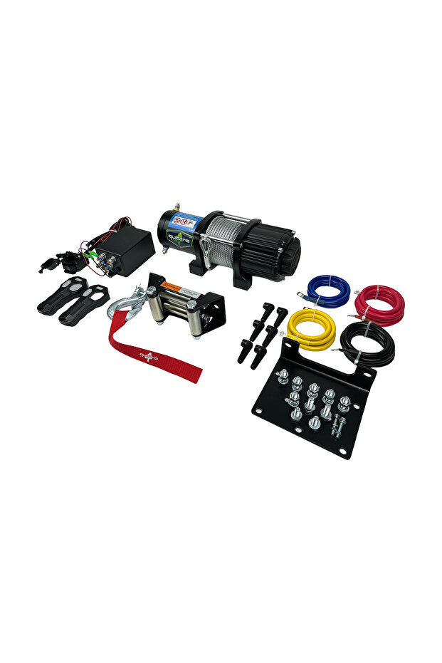 12V 5000 LB Çelik Halatlı Vinç Atv - Utv Vinci - 5