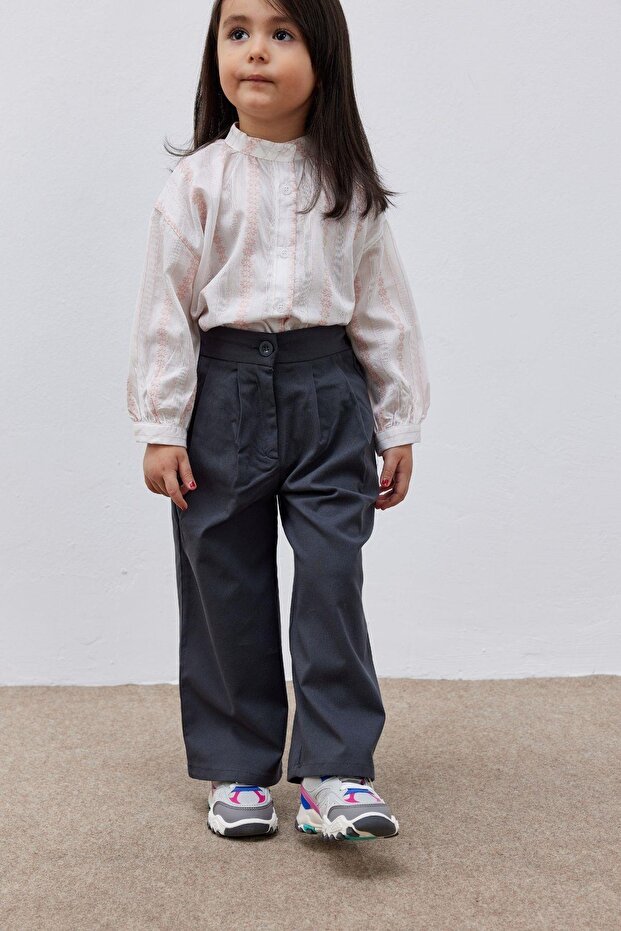 Antrasit Palazzo Pantolon - 2