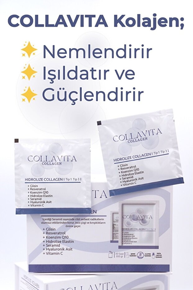 Collavita Hidrolize Kolajen-seramid Tip 1 Ve Tip 3 Kolajen 30 Saşe - 2