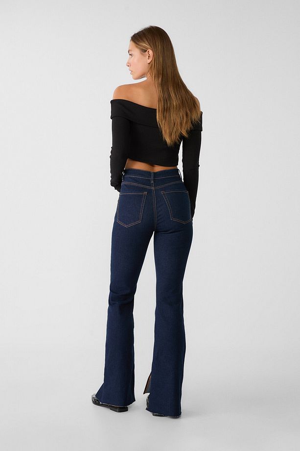 D74 slim fit İspanyol paça jean - 3