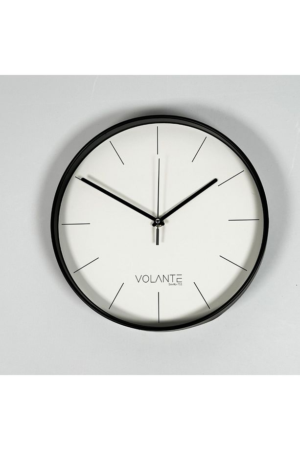 Lofty Duvar Saati - Siyah / Beyaz - 30 cm - 4