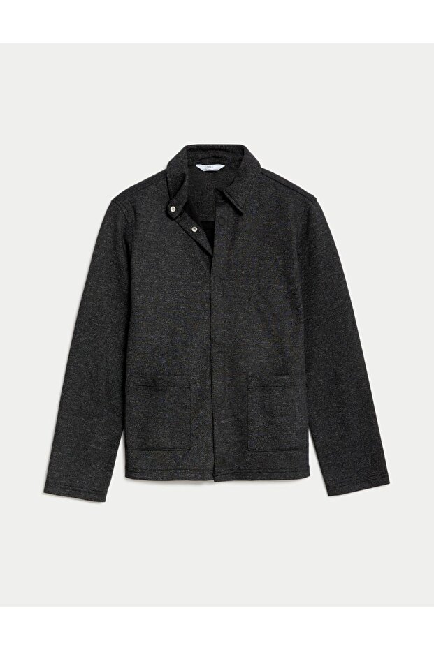 Regular Fit Örme Gömlek Ceket (6-16 Yaş) - 5