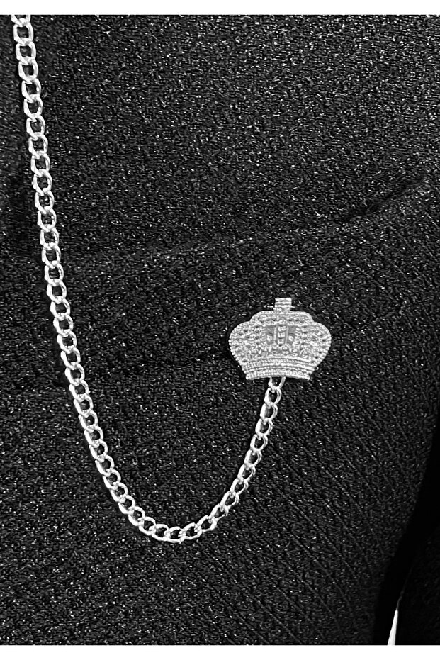 Beyaz Yaka Iğnesi Yaka Zinciri - 3