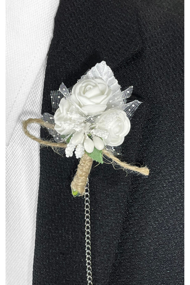 Beyaz Yaka Iğnesi Yaka Zinciri - 2