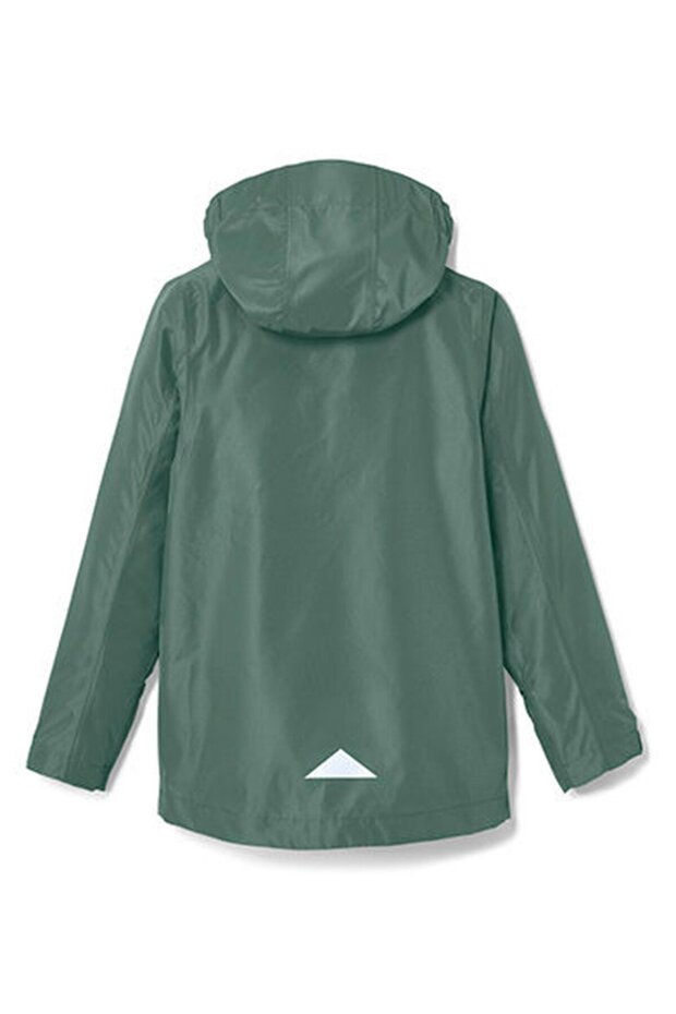 جاكيت سادة بغطاء رأس للأولاد، زيتوني - 3